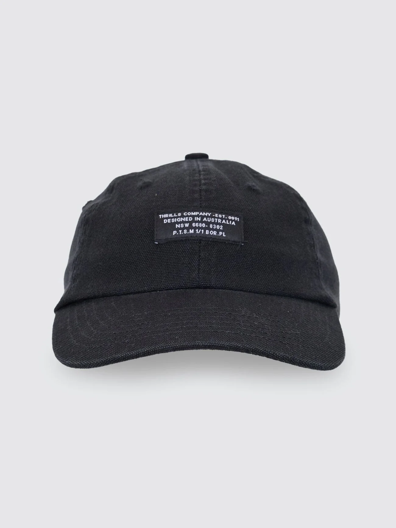 Issued 6 Panel Cap - Black - Image 2