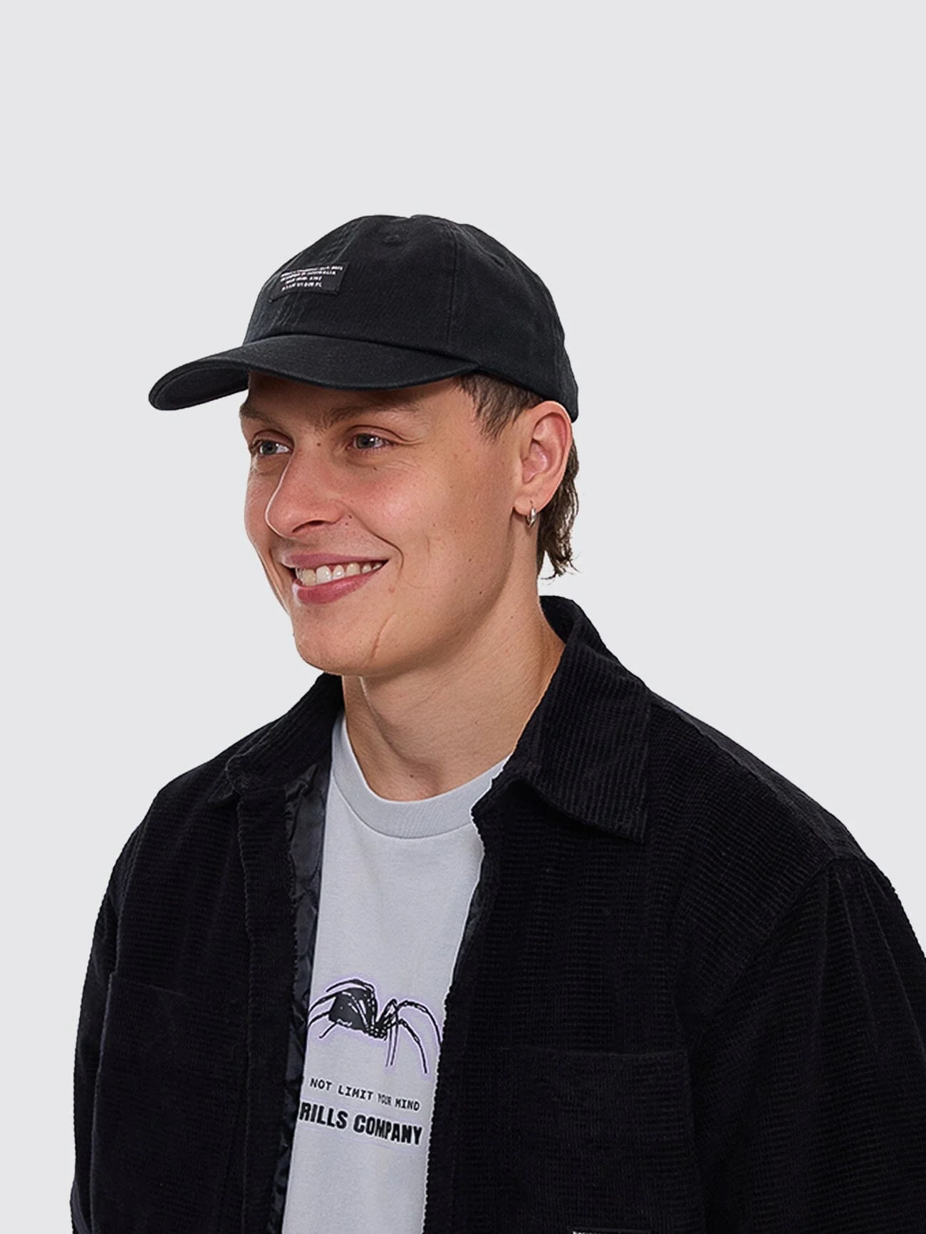 Issued 6 Panel Cap - Black - Image 4