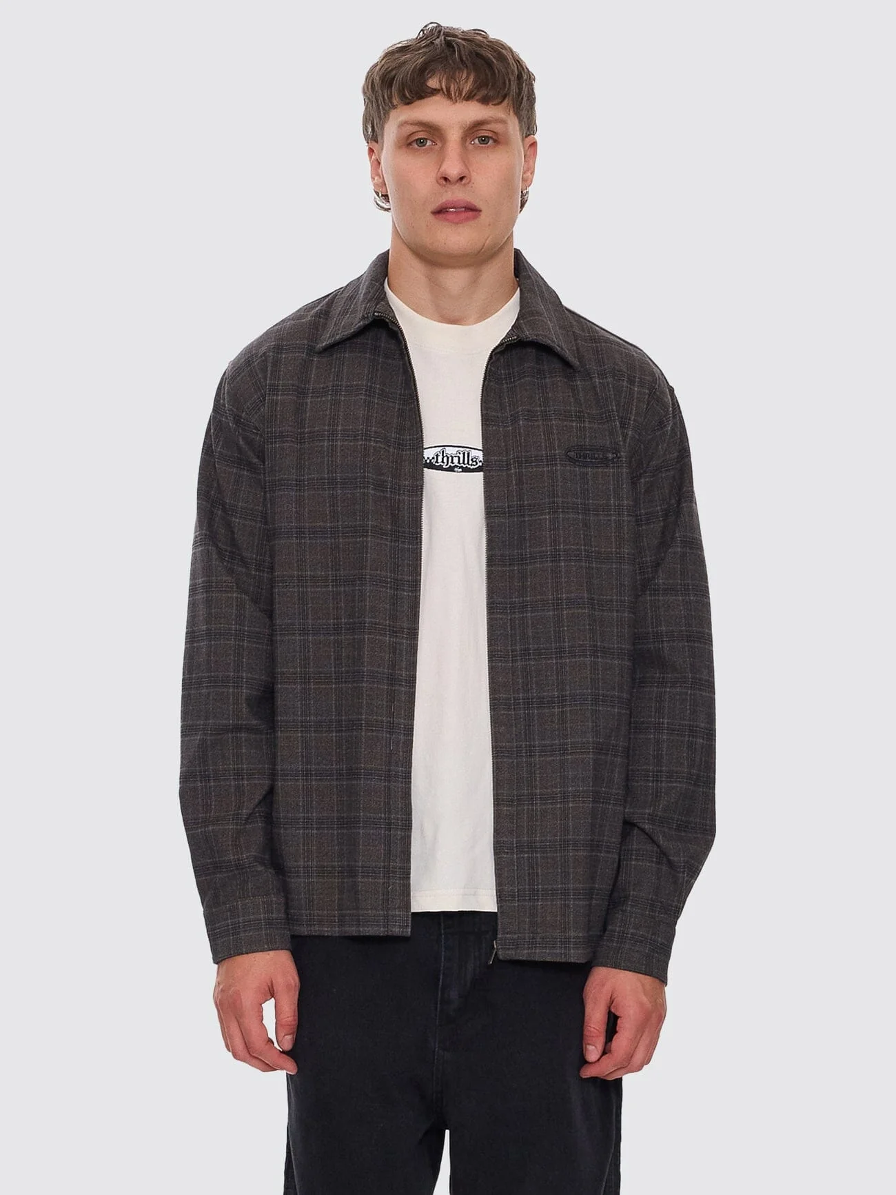 Jacob Long Sleeve Zip Jacket - Black - Image 2