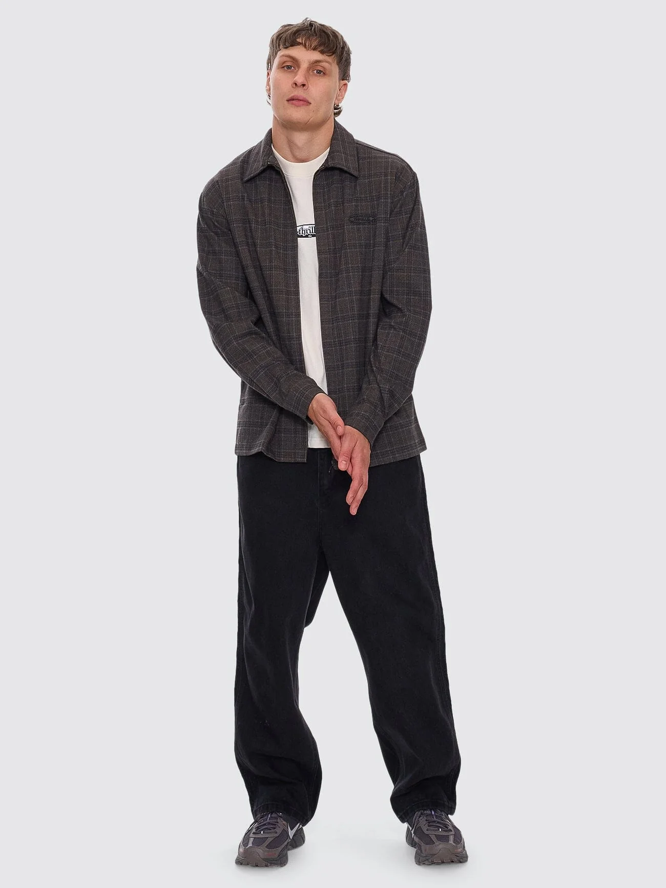 Jacob Long Sleeve Zip Jacket - Black - Image 7