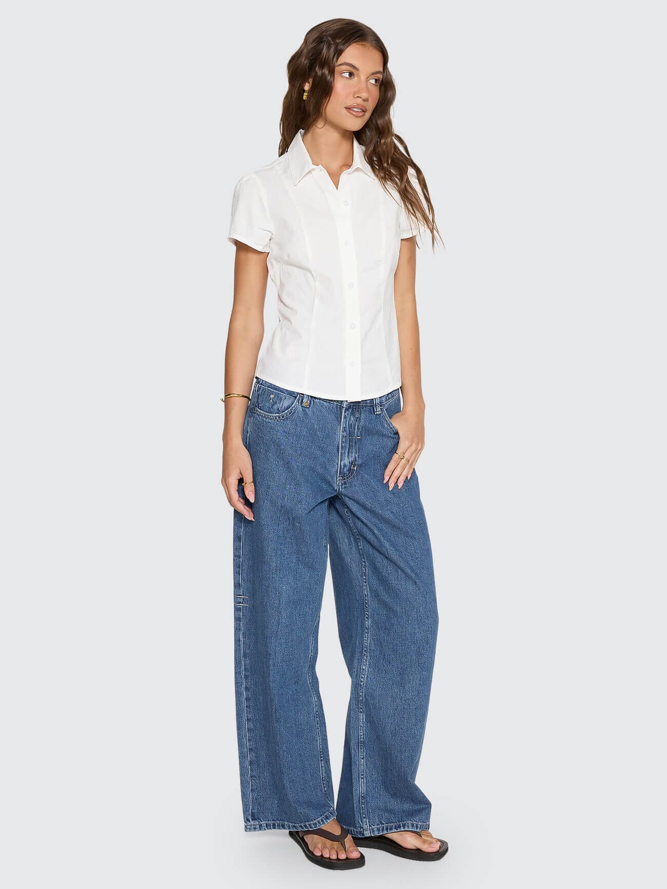 Jenni Short Sleeve Shirt - White - Image 7