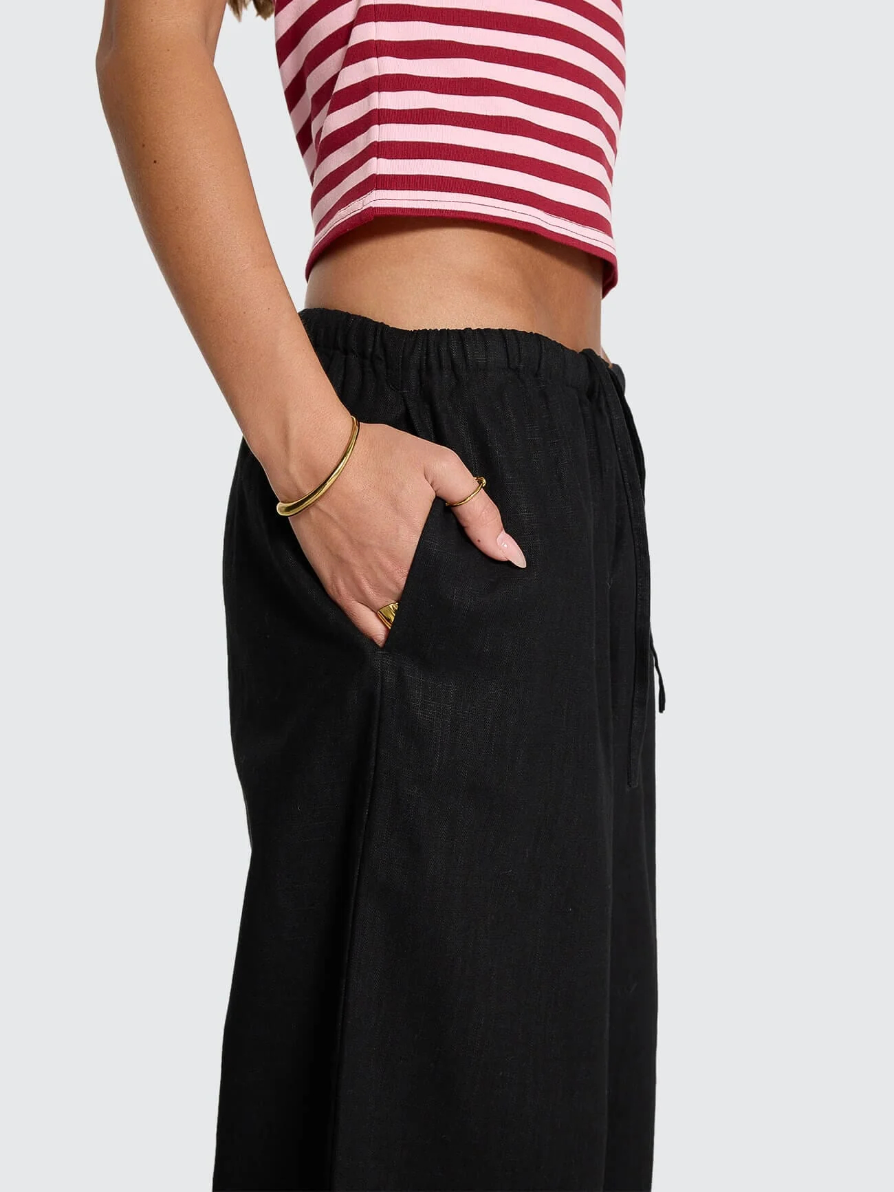 Lettie Elastic Pant - Black - Image 6