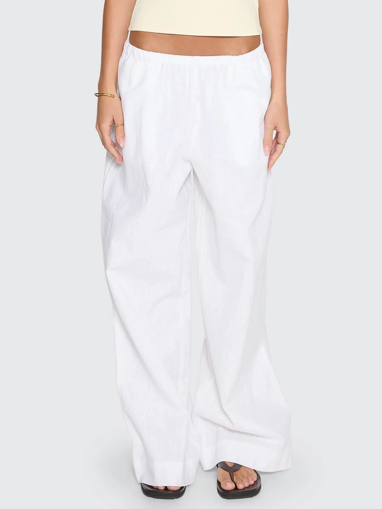 Lettie Elastic Pant - White - Image 8