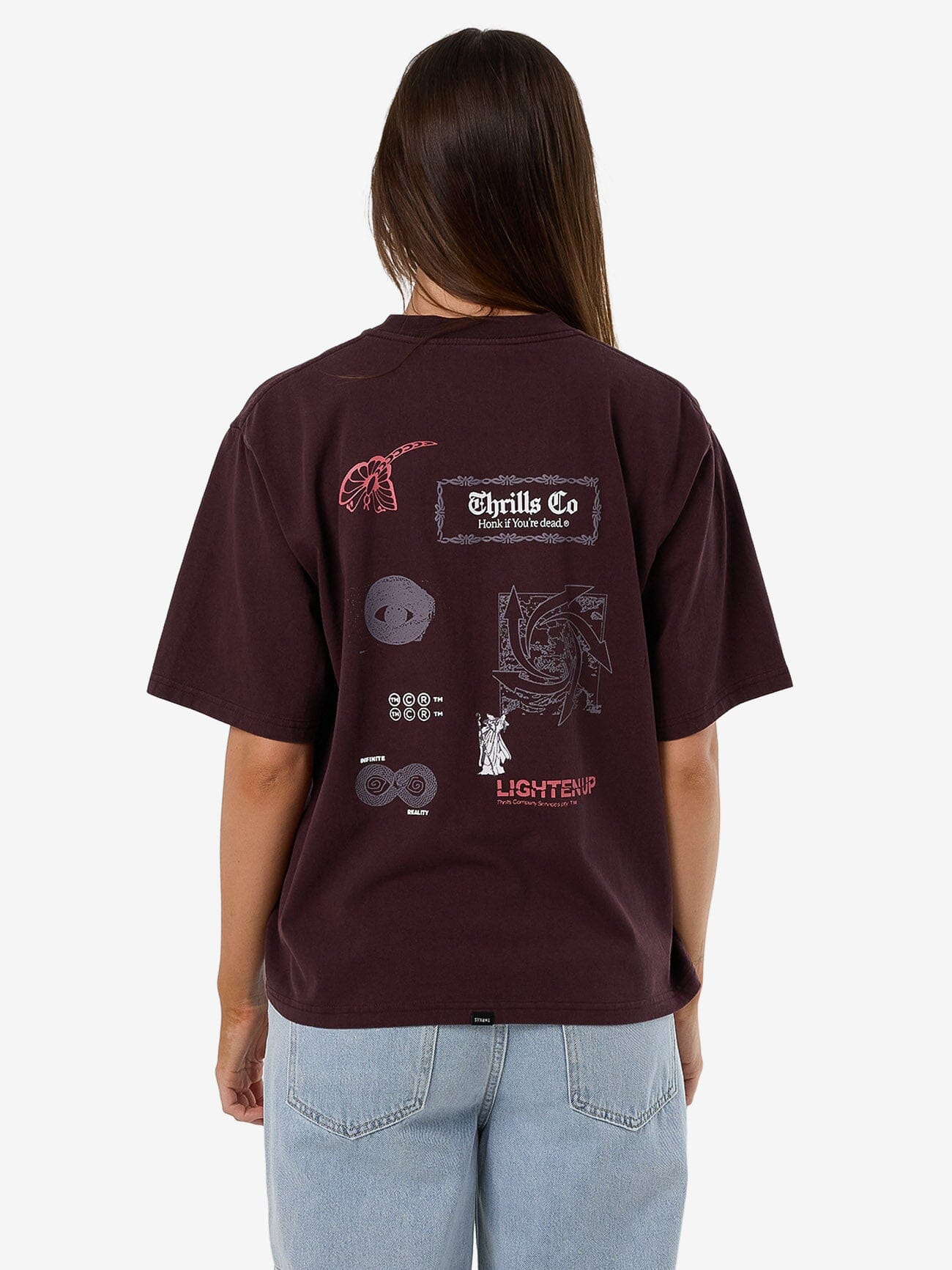 Lighten Up Square Tee - Deep Plum - Image 5