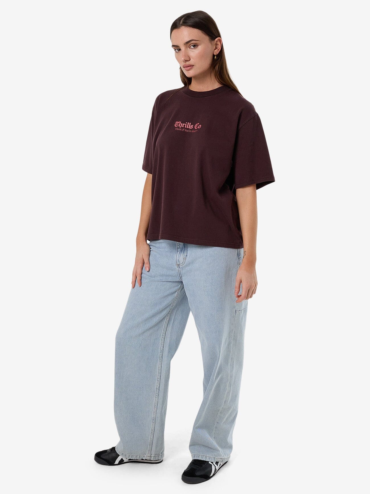 Lighten Up Square Tee - Deep Plum - Image 7