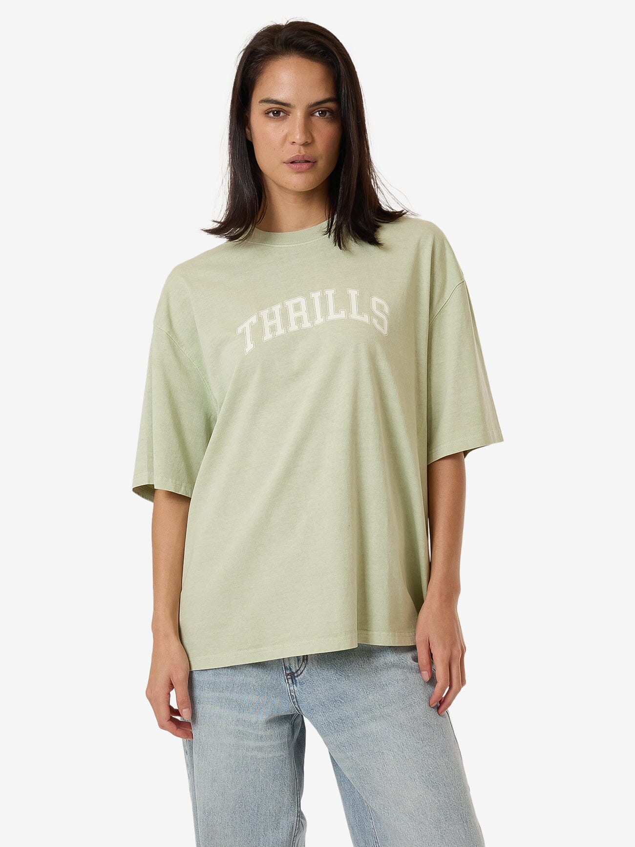 Line Up Oversized Tee - Mist Green - Image 2