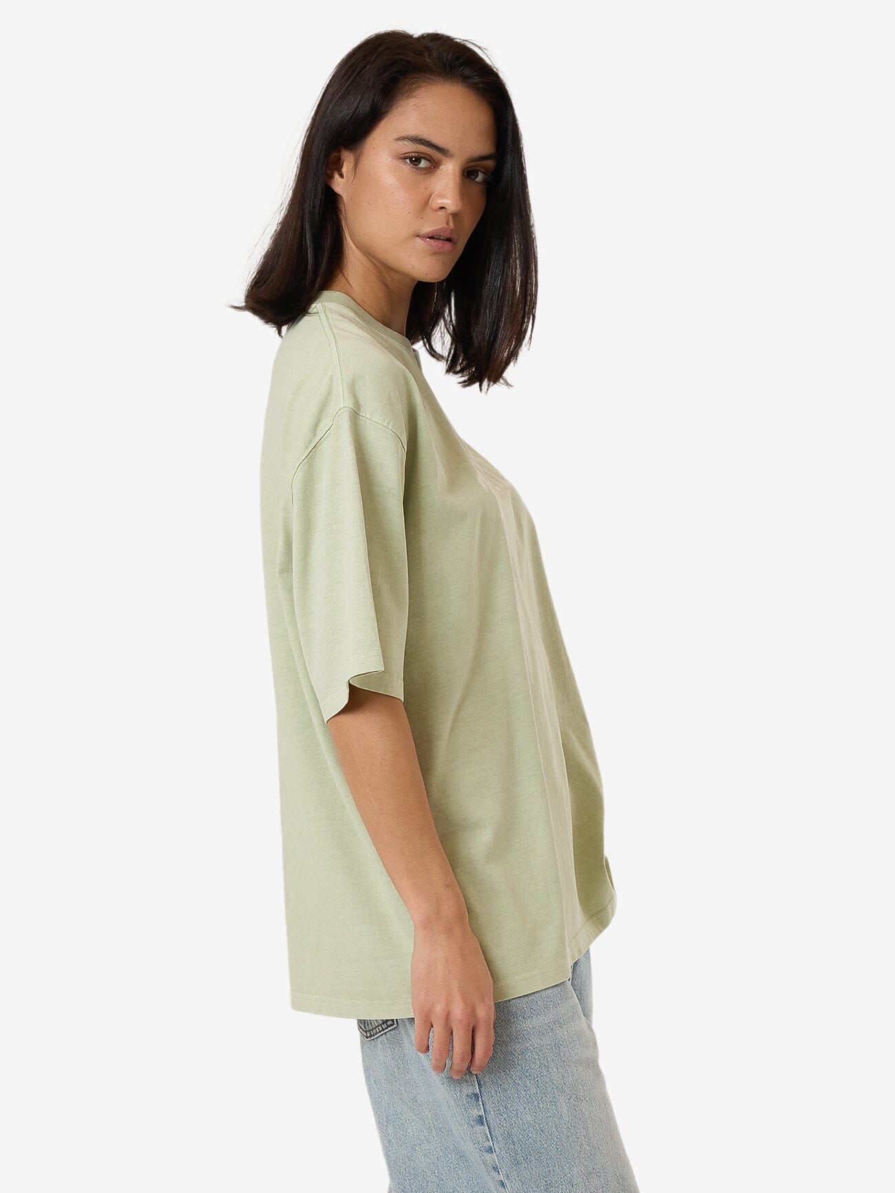 Line Up Oversized Tee - Mist Green - Image 4