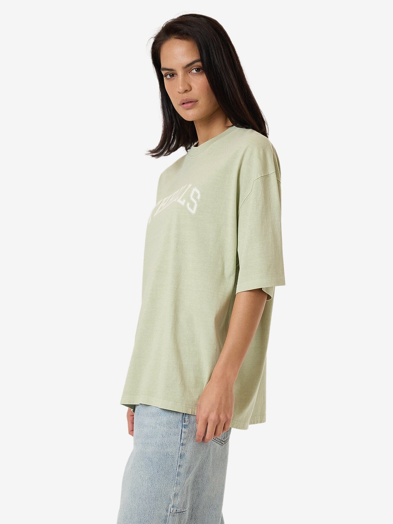 Line Up Oversized Tee - Mist Green - Image 6
