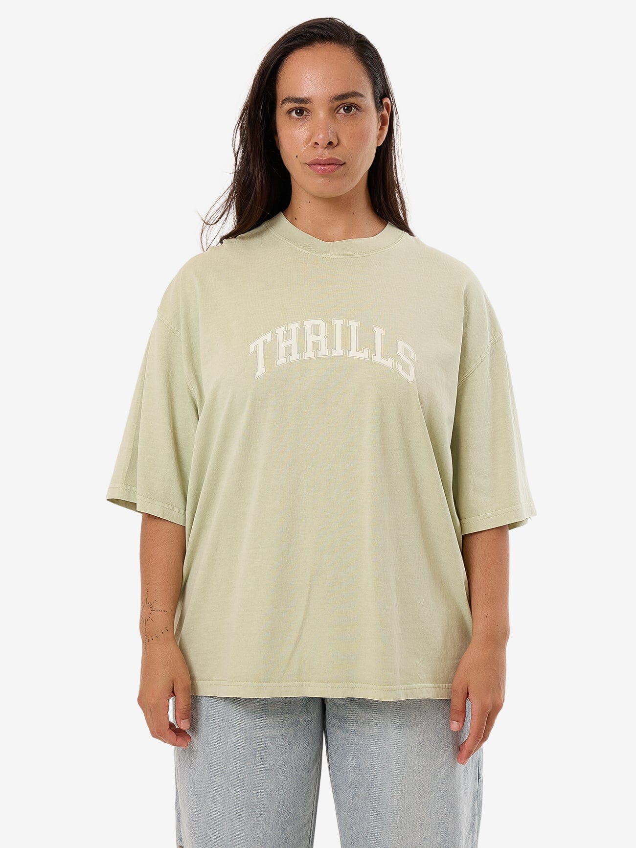 Line Up Oversized Tee - Mist Green - Image 7