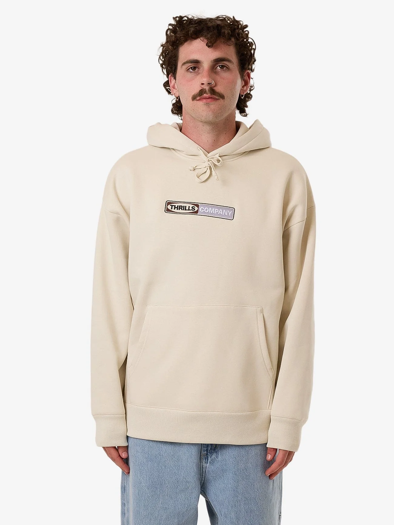 Locked In Slouch Pull On Hood - Heritage White