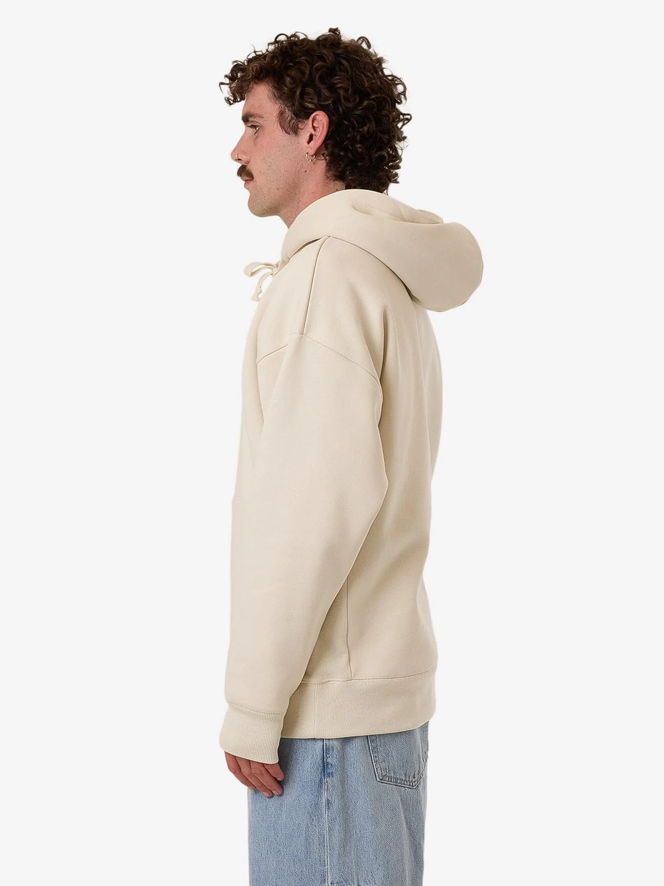 Locked In Slouch Pull On Hood - Heritage White - Image 4