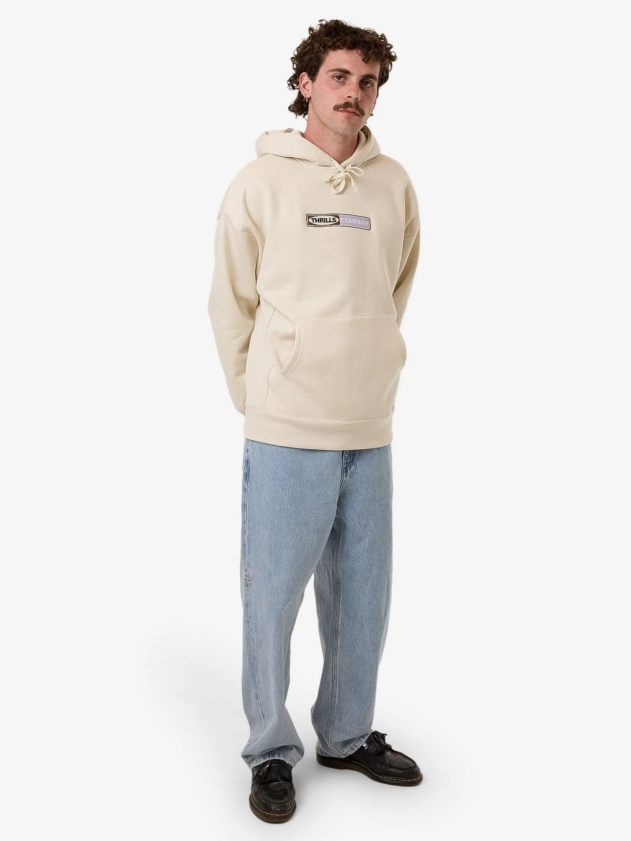 Locked In Slouch Pull On Hood - Heritage White - Image 5