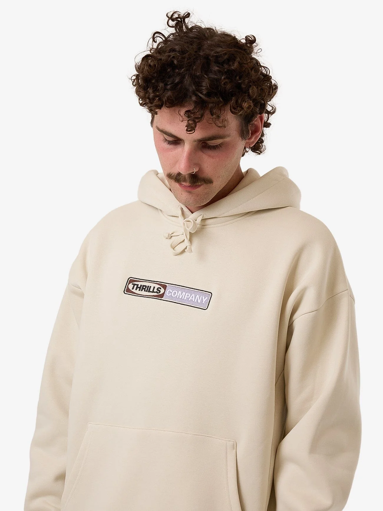 Locked In Slouch Pull On Hood - Heritage White - Image 6