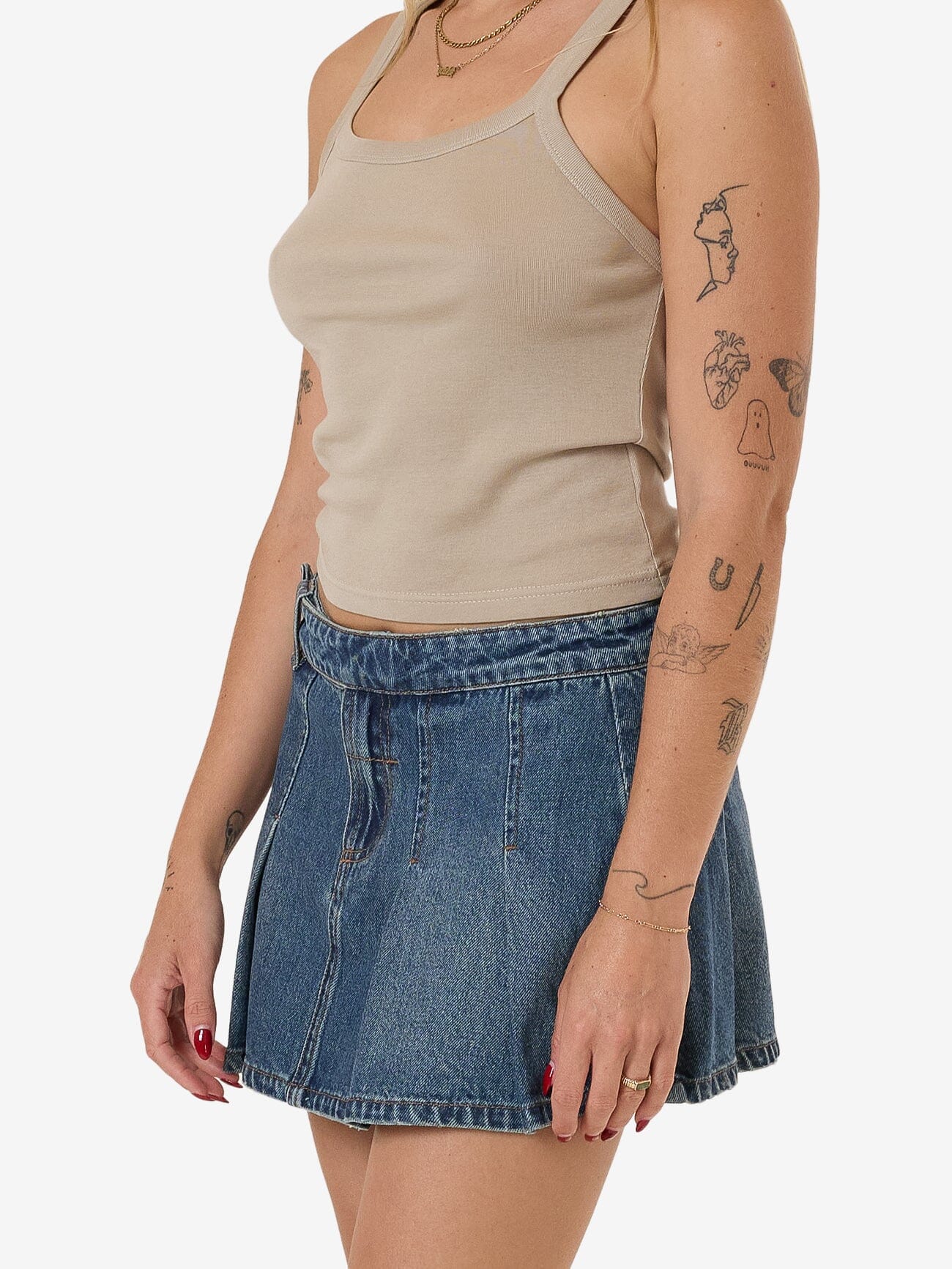 Lucie Pleated Skirt - Vintage Indigo Fade - Image 4