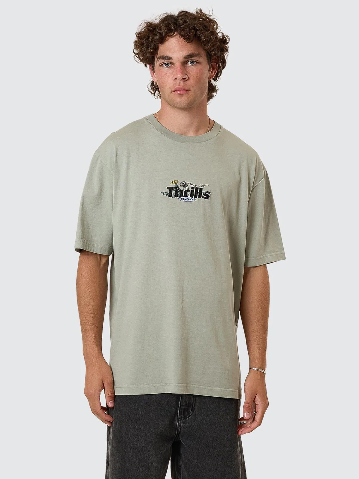 Make A Wish Oversize Fit Tee - Dirty Sage