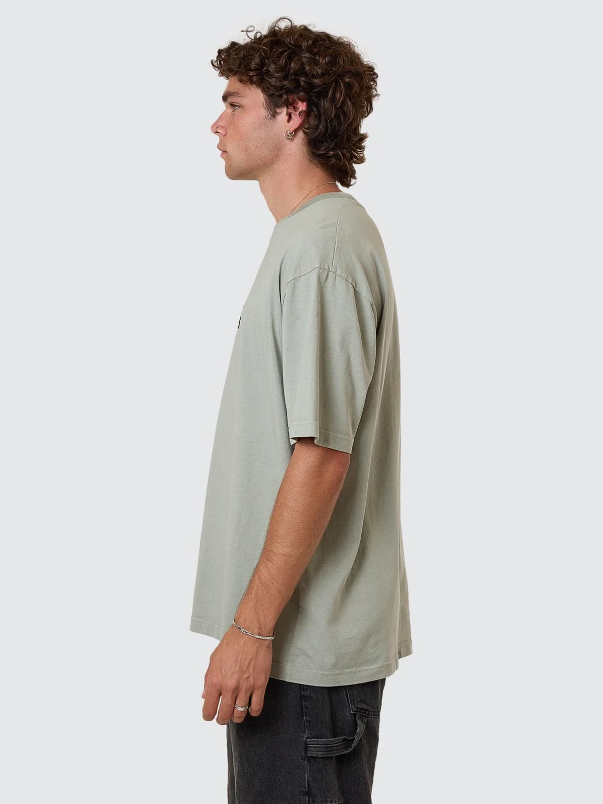 Make A Wish Oversize Fit Tee - Dirty Sage - Image 3