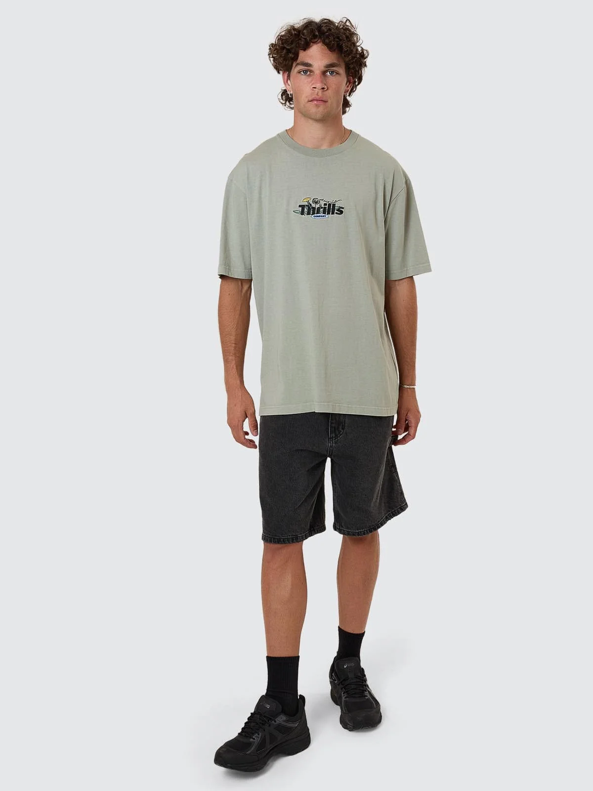 Make A Wish Oversize Fit Tee - Dirty Sage - Image 4