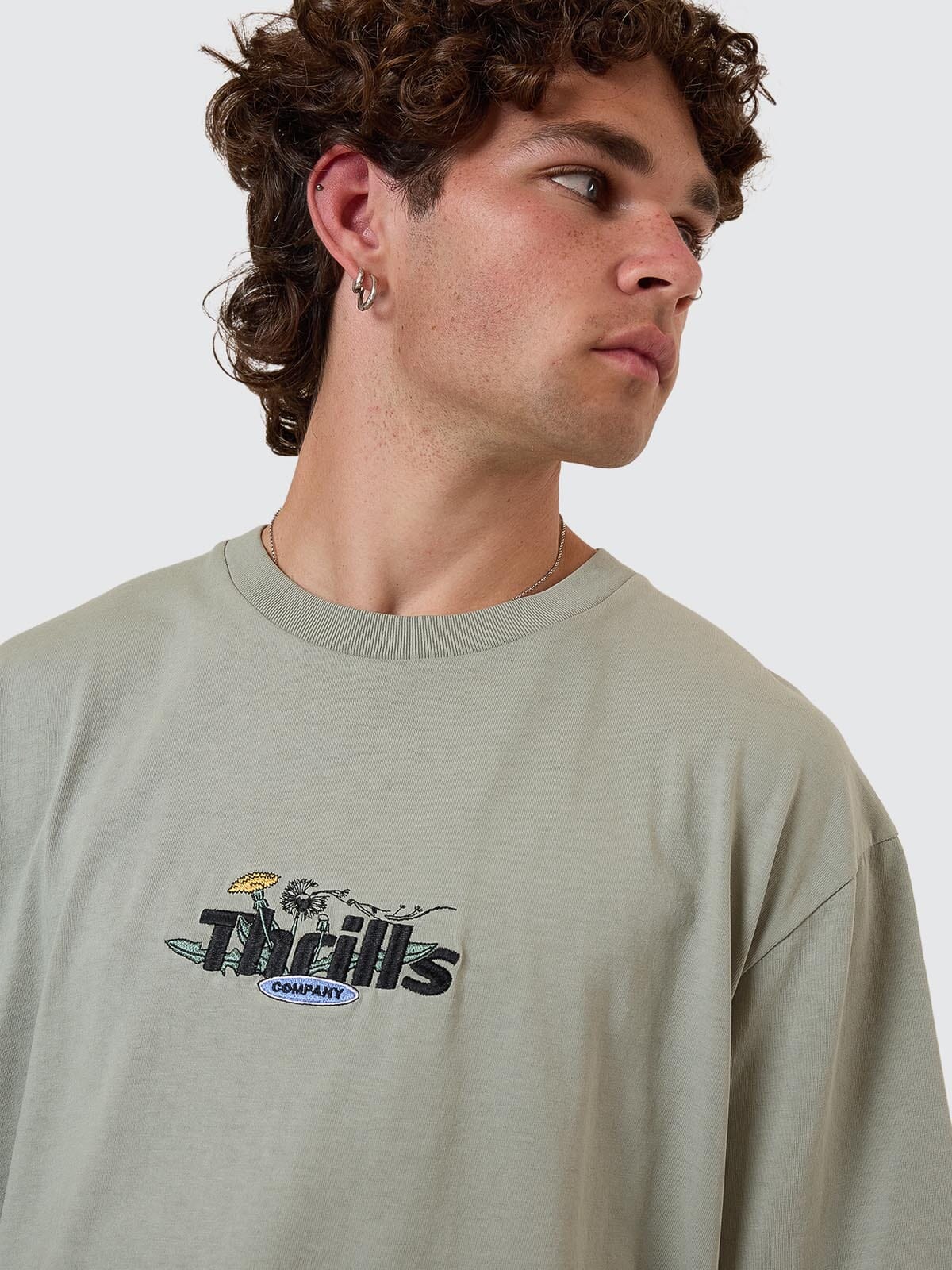 Make A Wish Oversize Fit Tee - Dirty Sage - Image 7