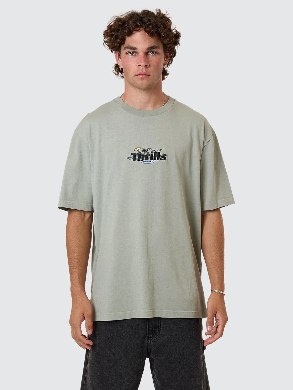 Make A Wish Oversize Fit Tee - Dirty Sage - Image 8
