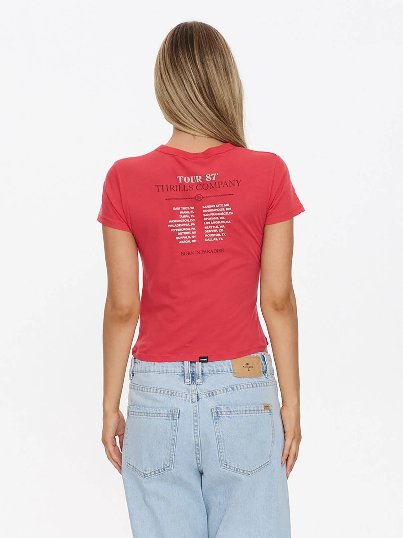Metal And Dust Boy Tee - Flame Red - Image 4