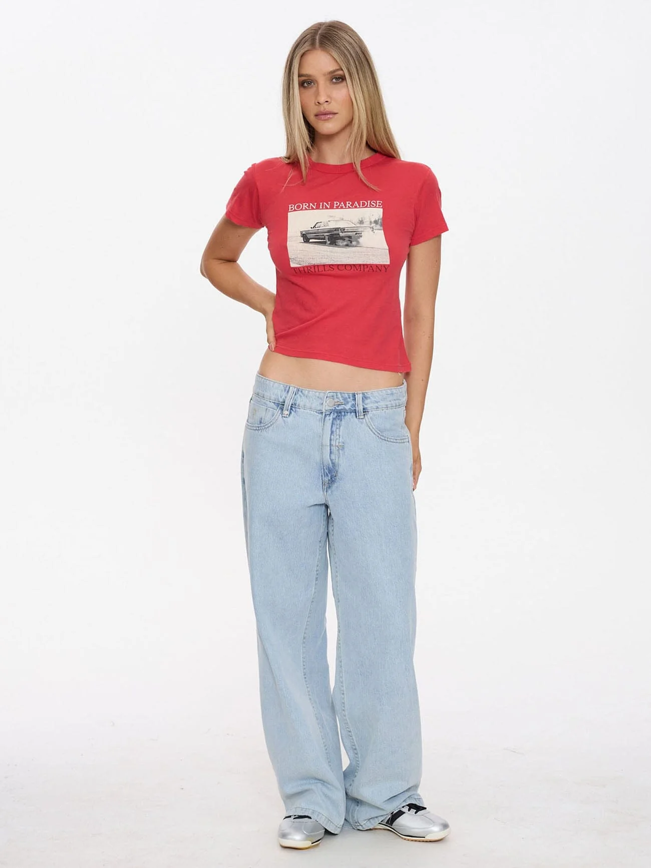 Metal And Dust Boy Tee - Flame Red - Image 6