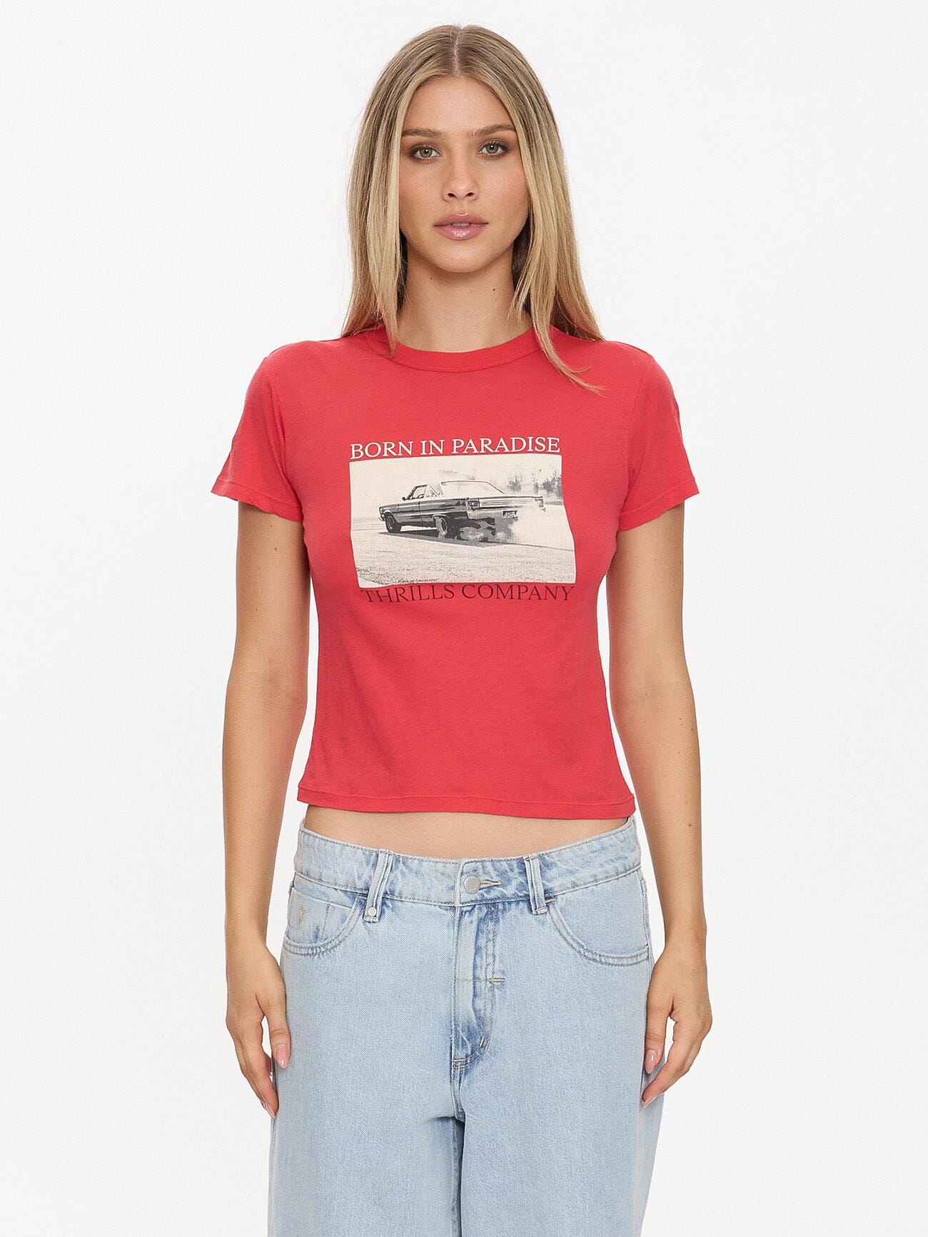 Metal And Dust Boy Tee - Flame Red - Image 7