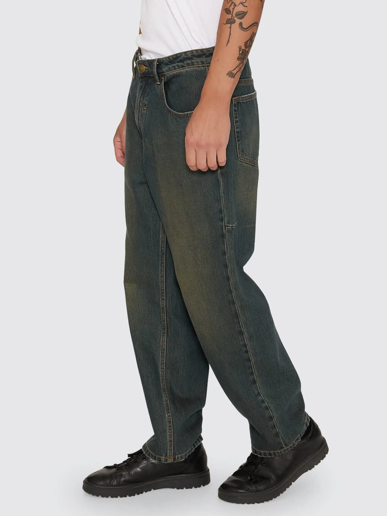 Mid Slacker Relaxed Denim Jean - Dirty Garage - Image 7