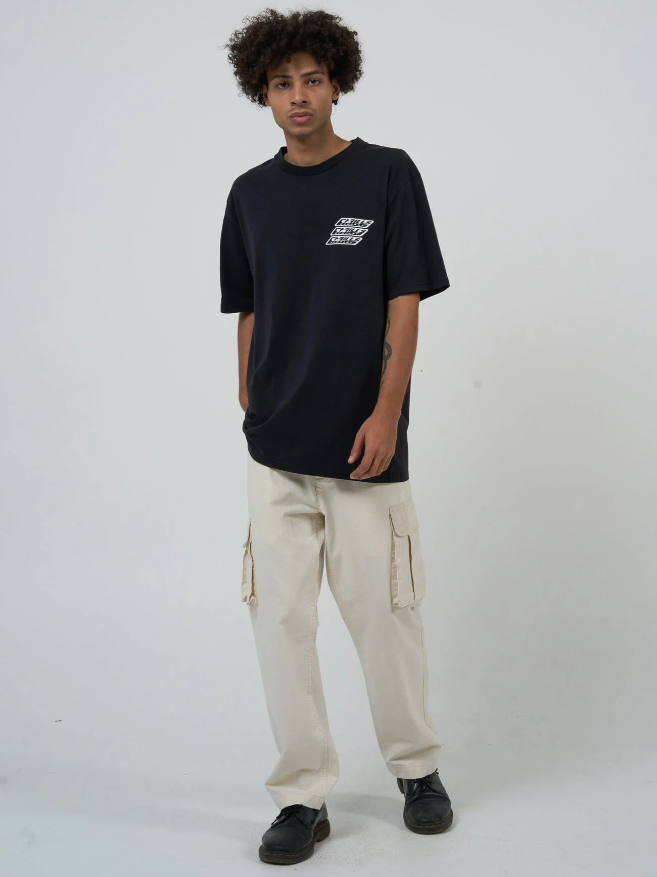 Midnight Runner Oversize Fit Tee - Washed Black - Image 5