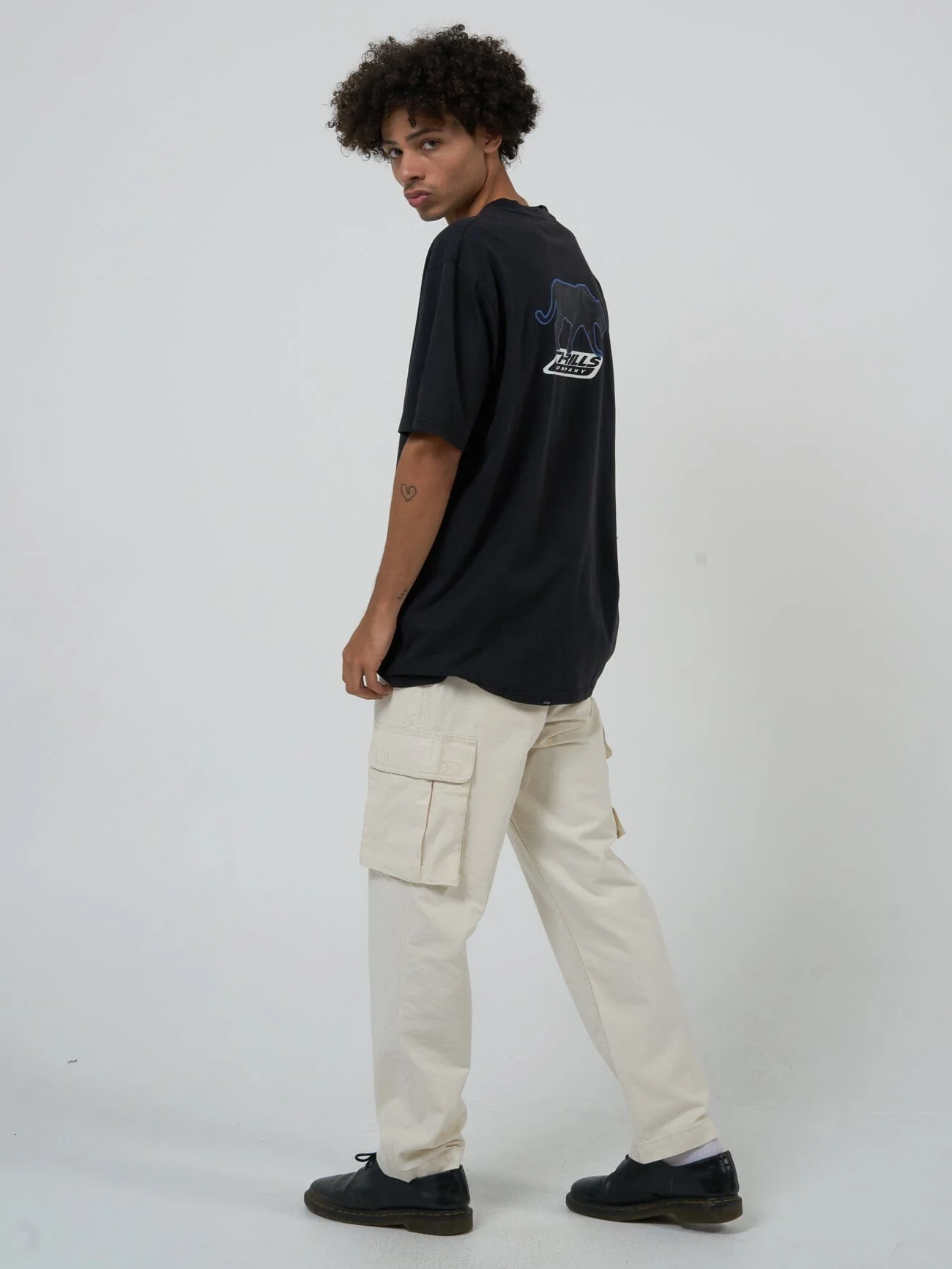 Midnight Runner Oversize Fit Tee - Washed Black - Image 6