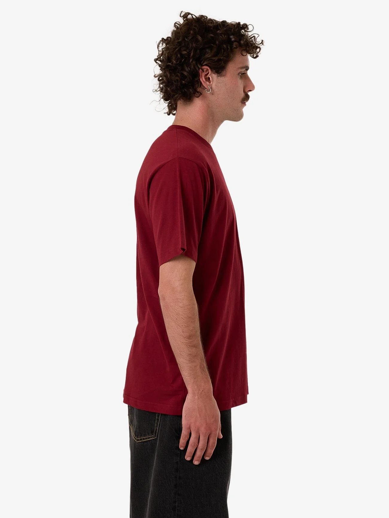 Minimal Thrills Merch Fit Tee - Cabernet - Image 6