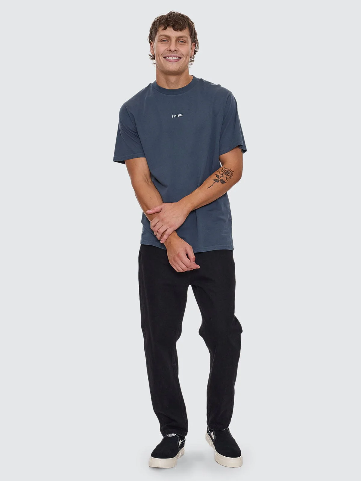 Minimal Thrills Merch Fit Tee - Dark Slate - Image 6