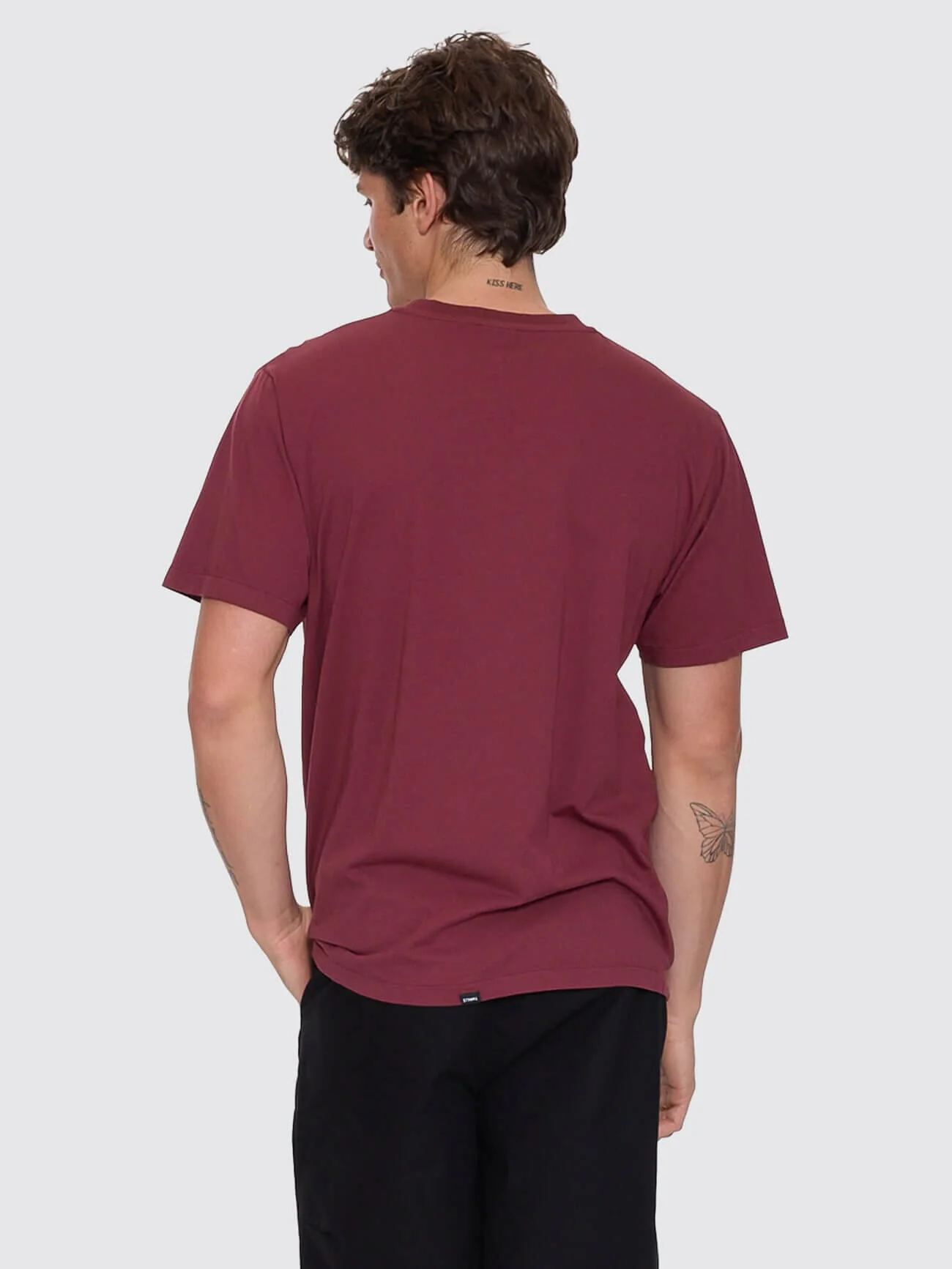 Minimal Thrills Merch Fit Tee - New Maroon - Image 5
