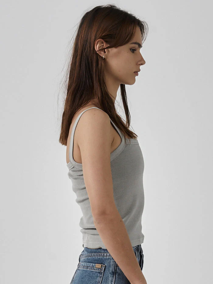 Minimal Thrills Rib Singlet - Fog - Image 3