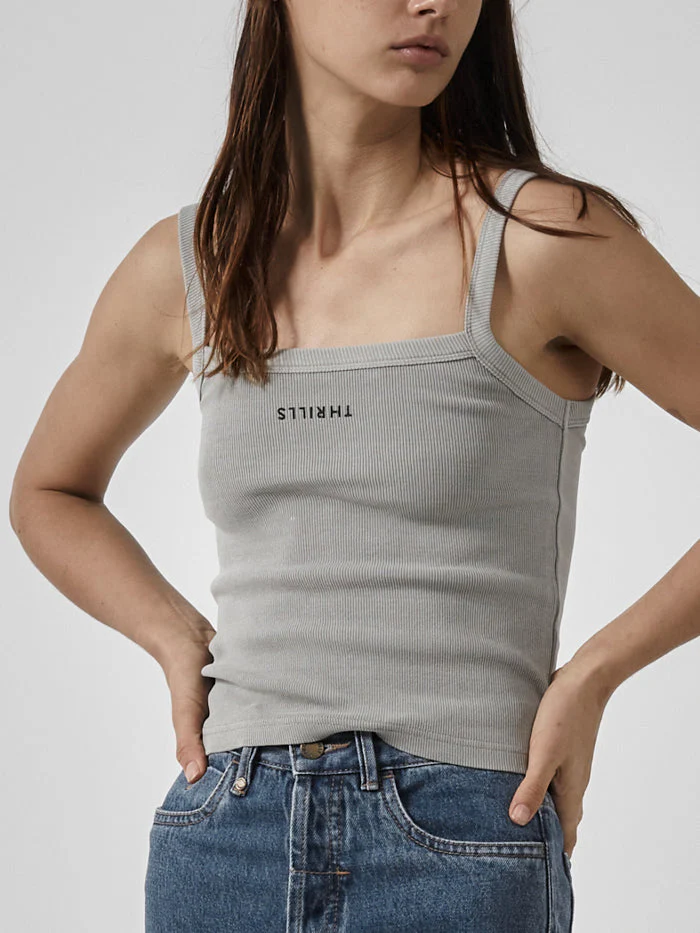 Minimal Thrills Rib Singlet - Fog - Image 4