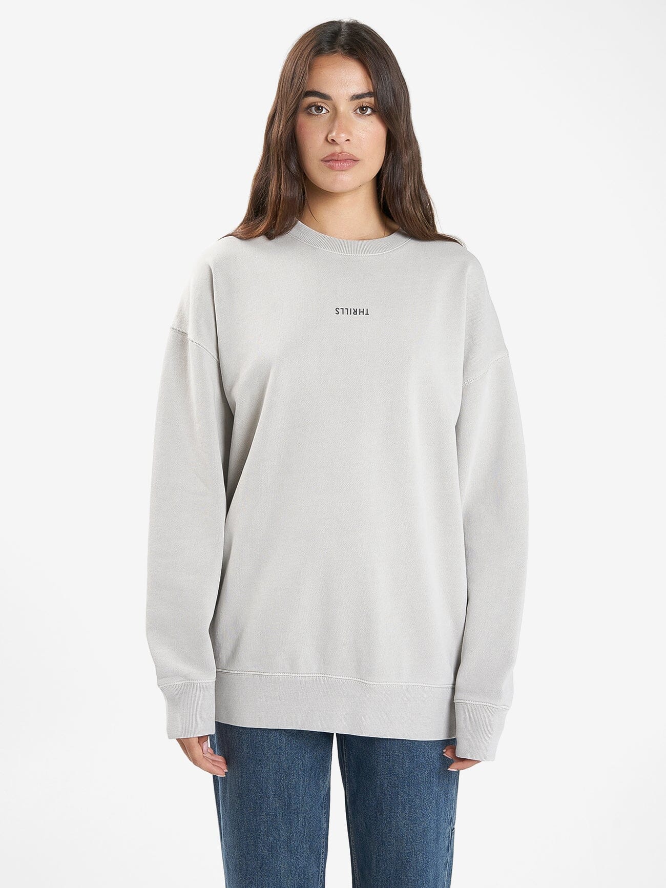 Minimal Thrills Slouch Crew - Oyster Grey - Image 7