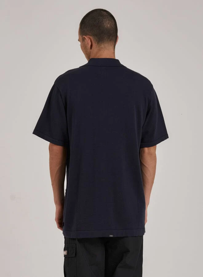 Natural Cooperation Jacquard Knit Polo - New Teal - Image 2