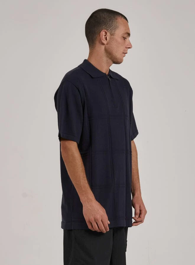Natural Cooperation Jacquard Knit Polo - New Teal - Image 3