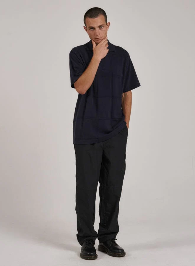 Natural Cooperation Jacquard Knit Polo - New Teal - Image 4