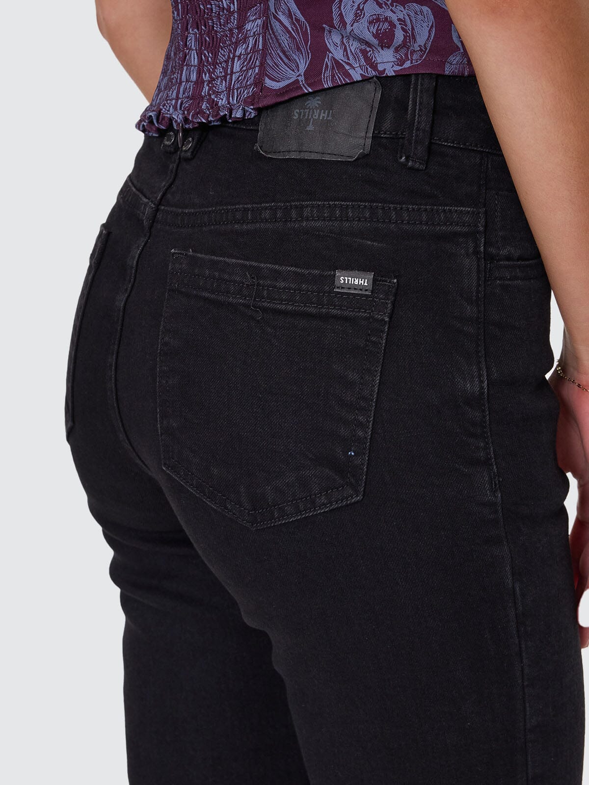 Nicole High Rise Stretch Straight Jean  - Black Rinse - Image 4