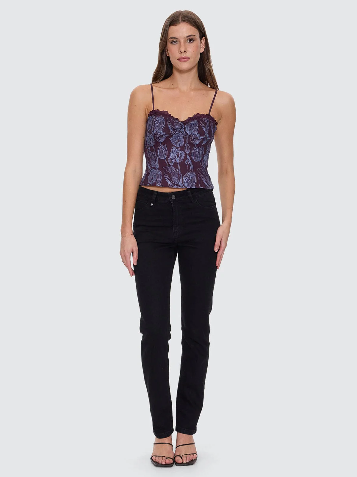 Nicole High Rise Stretch Straight Jean  - Black Rinse - Image 6