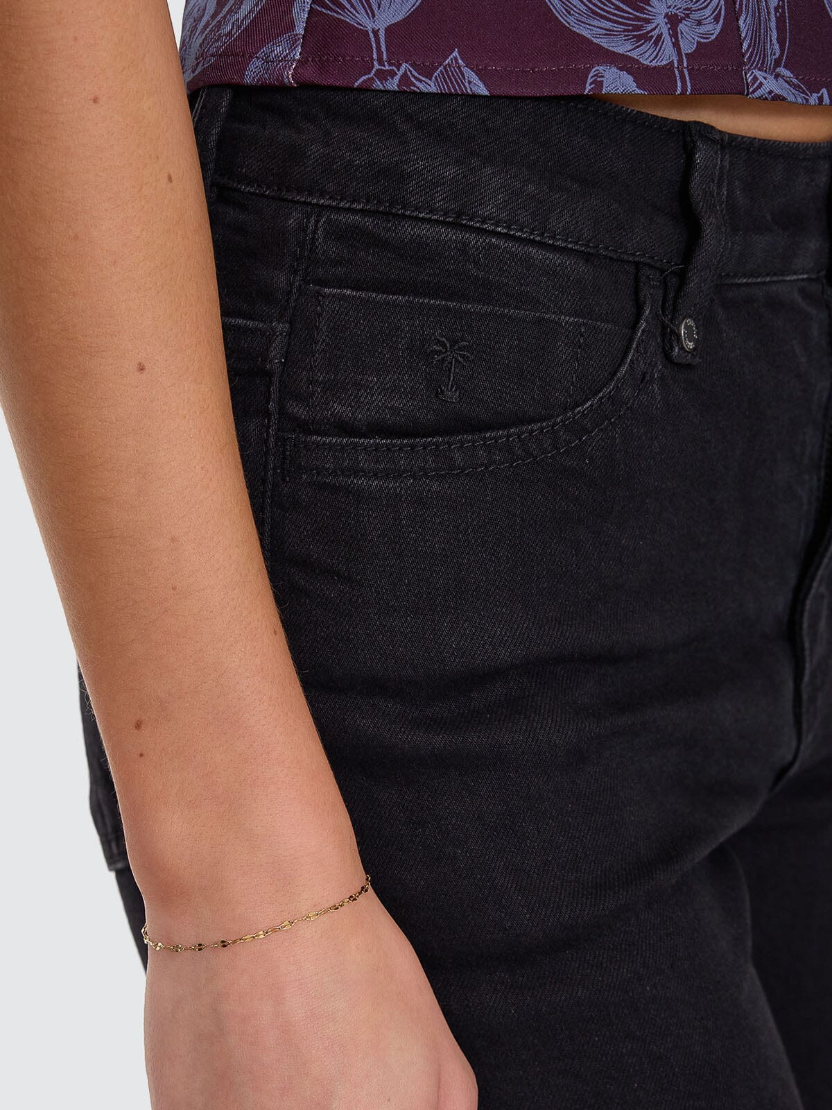 Nicole High Rise Stretch Straight Jean  - Black Rinse - Image 7