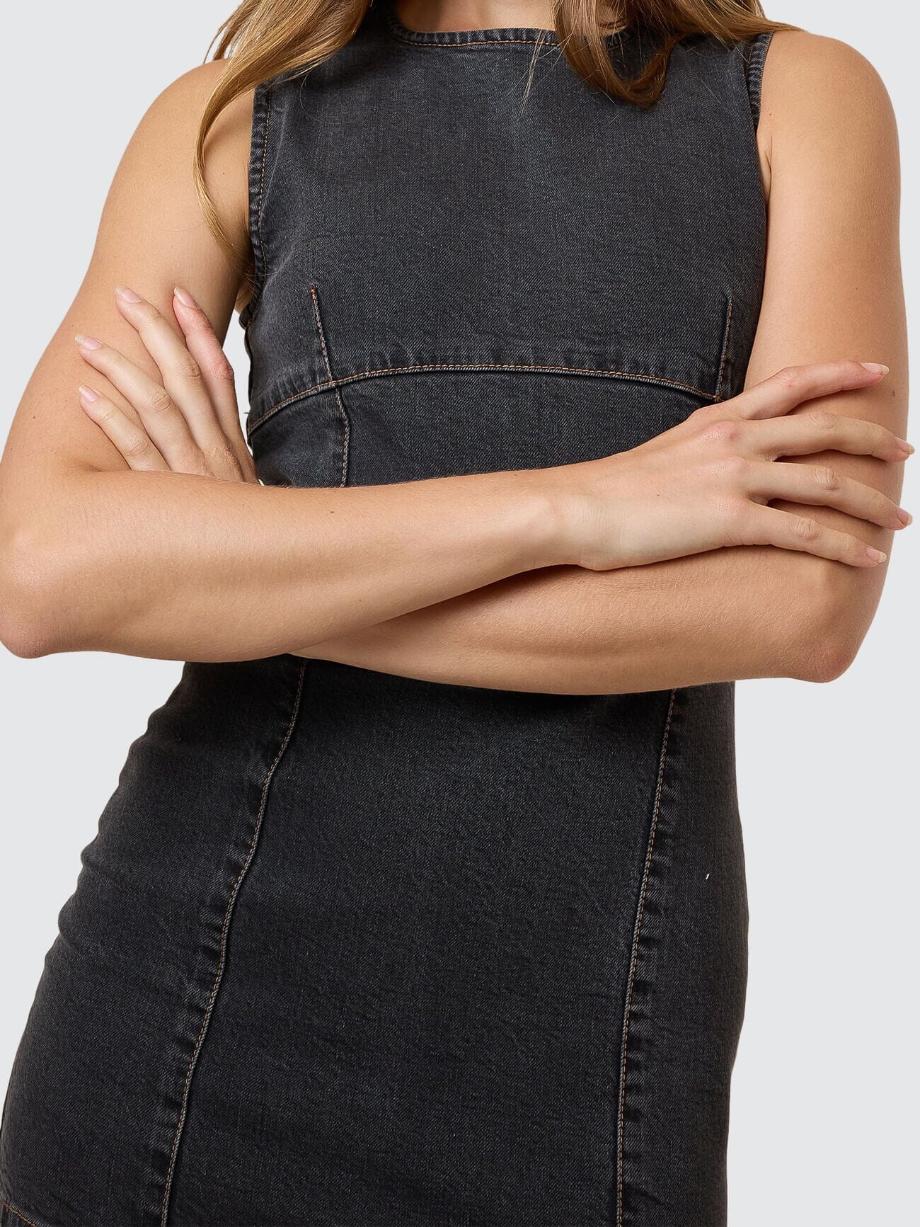 Night Shift Mini Dress - Ash Black - Image 7