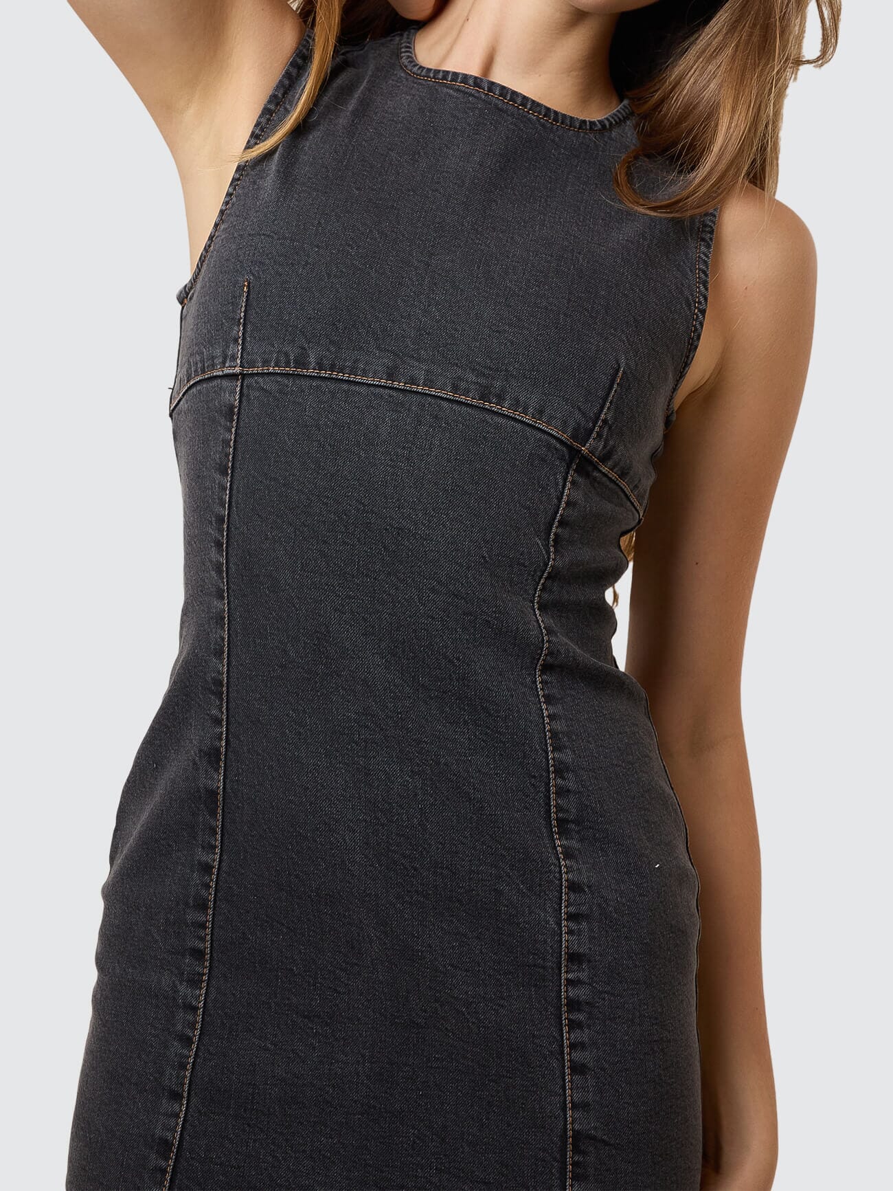Night Shift Mini Dress - Ash Black - Image 9