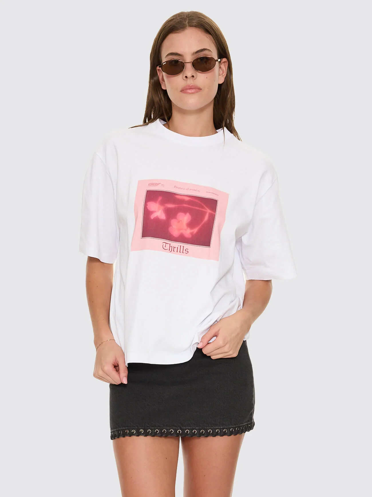 Nightbloom Square Tee - White