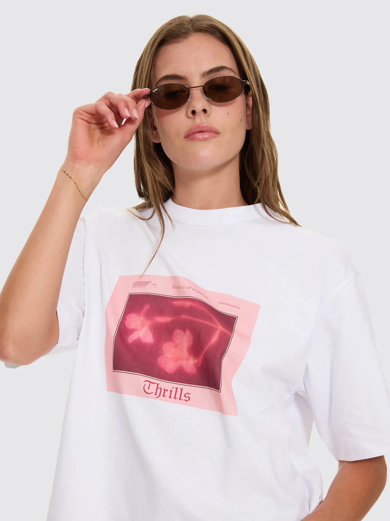 Nightbloom Square Tee - White - Image 2