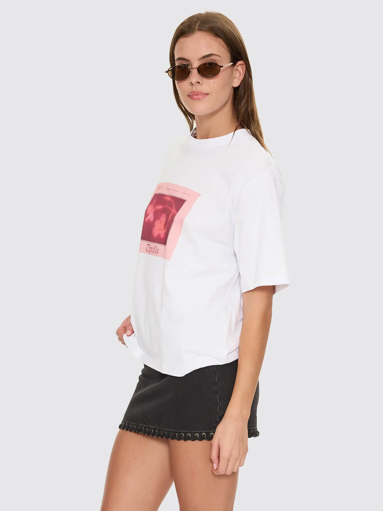 Nightbloom Square Tee - White - Image 3