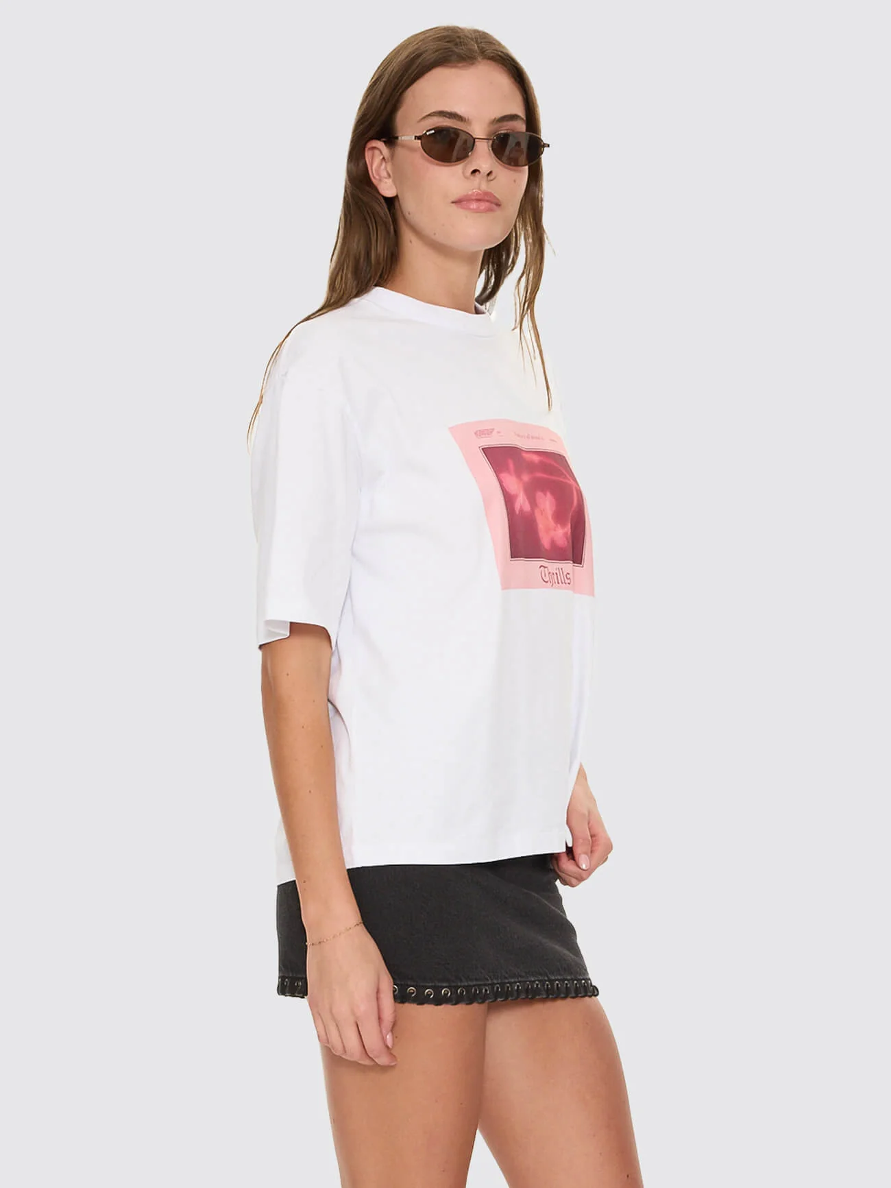 Nightbloom Square Tee - White - Image 6