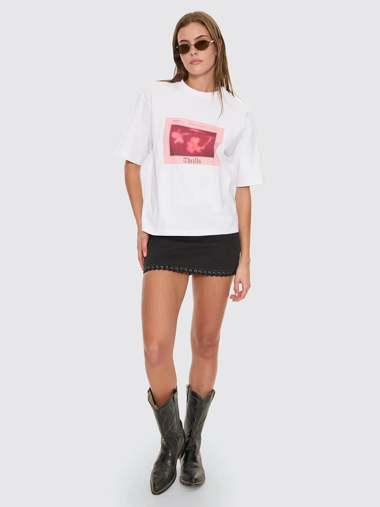 Nightbloom Square Tee - White - Image 7