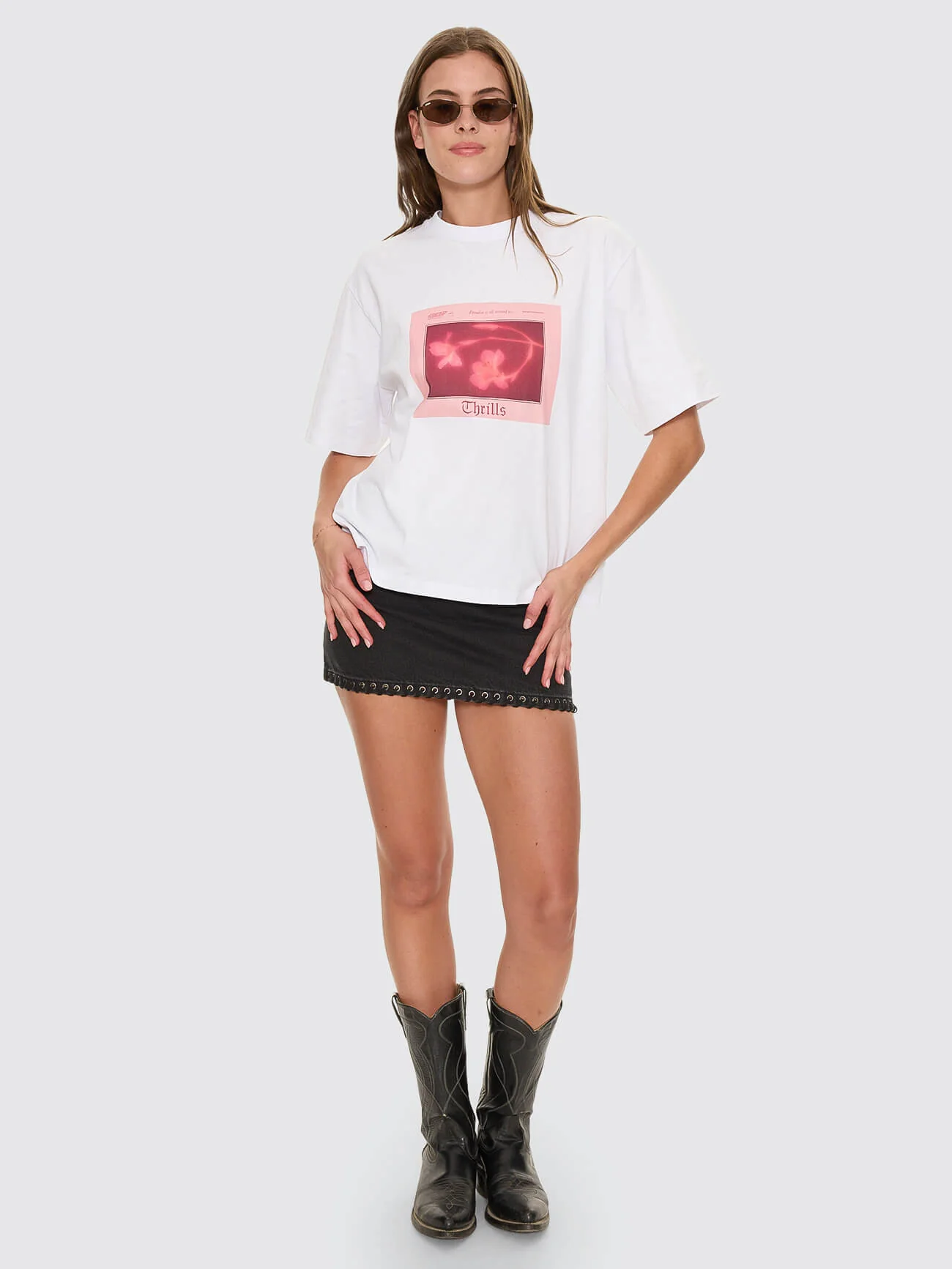 Nightbloom Square Tee - White - Image 8