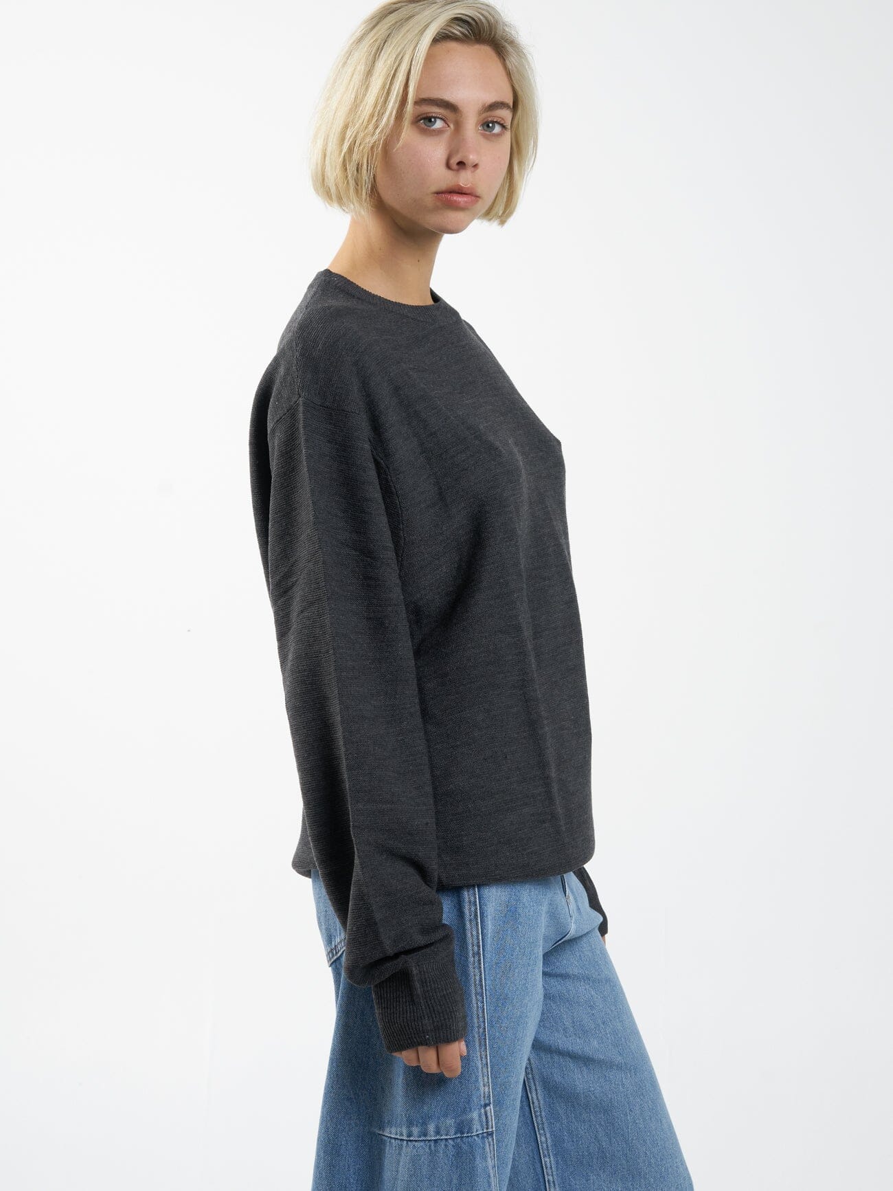 Ollie Knit Pullover - Charcoal - Image 4